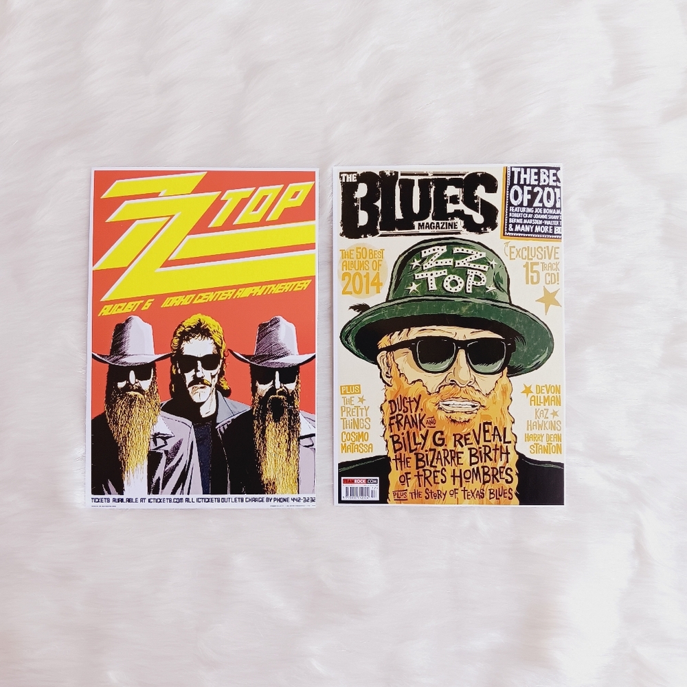ZZ Top Mini Poster Cards 2 ct